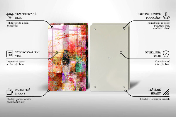 Cache plaque de cuisson Peinture abstraite