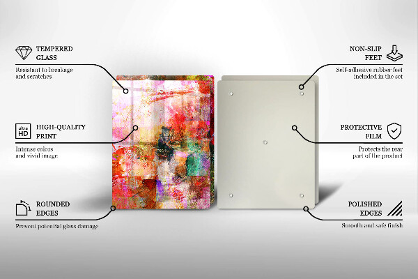 Cache plaque de cuisson Peinture abstraite