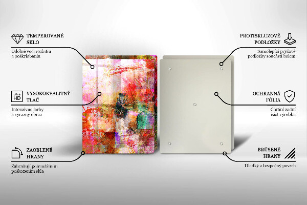 Cache plaque de cuisson Peinture abstraite