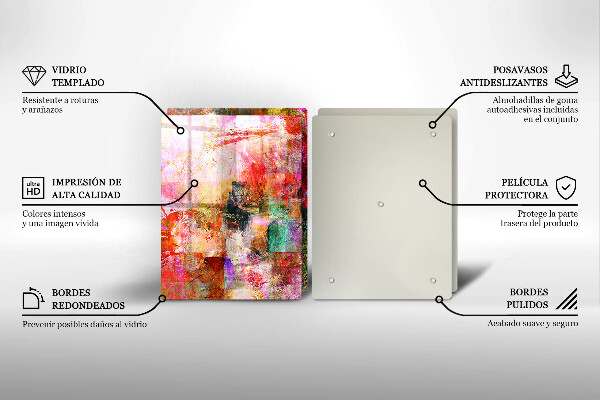 Cache plaque de cuisson Peinture abstraite