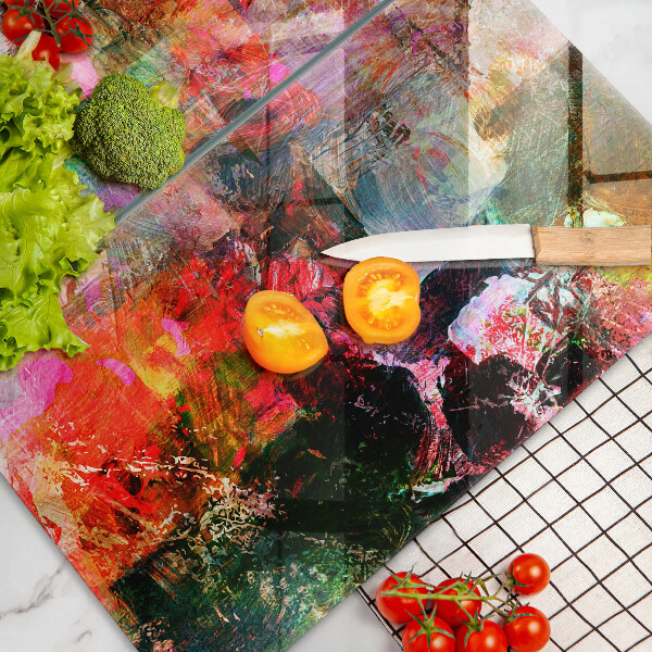 Cache plaque de cuisson Peinture abstraite