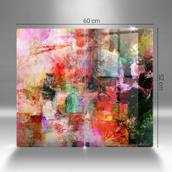 Cache plaque de cuisson Peinture abstraite
