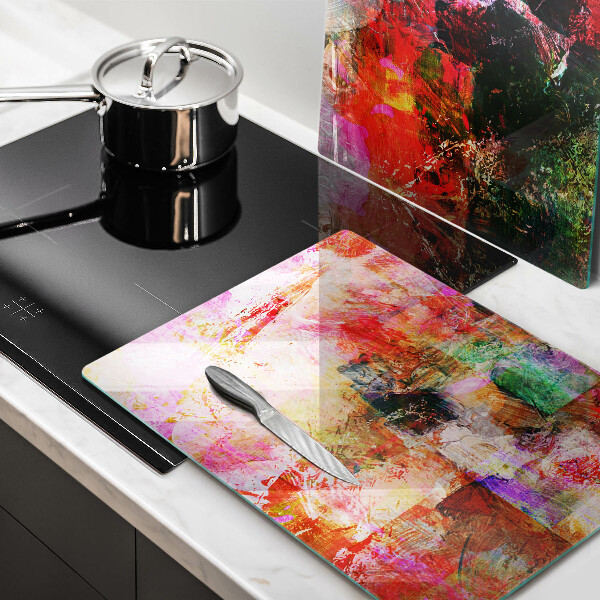 Cache plaque de cuisson Peinture abstraite