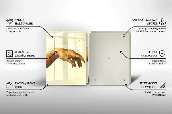 Cache plaque de cuisson Création des mains d'Adam