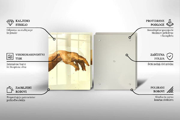 Cache plaque de cuisson Création des mains d'Adam