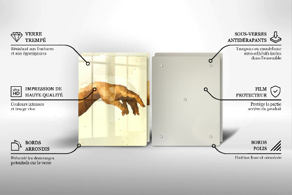 Cache plaque de cuisson Création des mains d'Adam