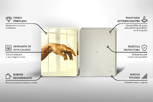 Cache plaque de cuisson Création des mains d'Adam
