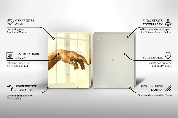 Cache plaque de cuisson Création des mains d'Adam