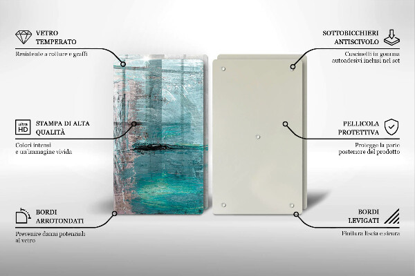 Cache plaque de cuisson Fond d'abstraction de peinture