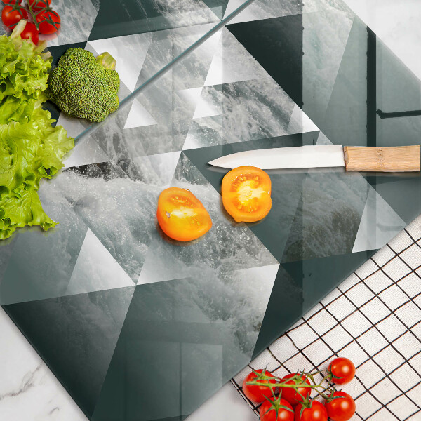 Cache plaque de cuisson Triangles et eau