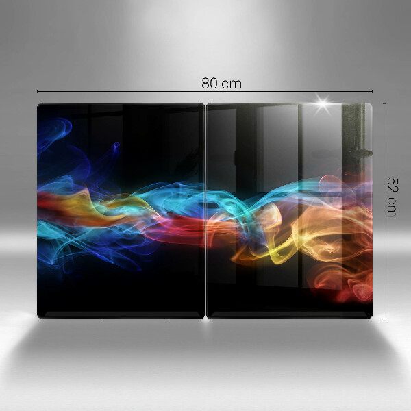 Cache plaque de cuisson Fumée colorée