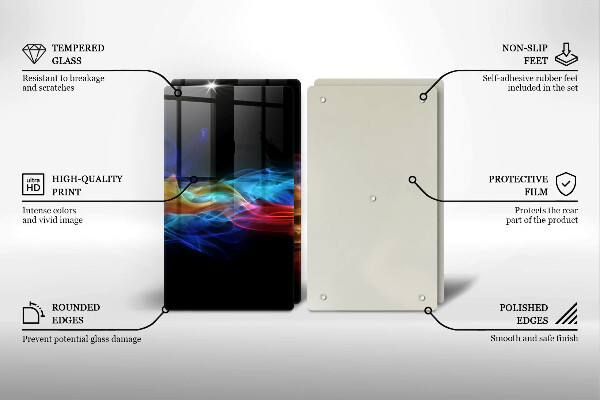 Cache plaque de cuisson Fumée colorée