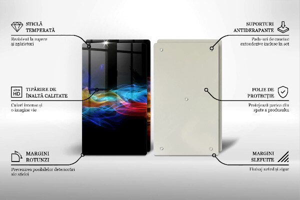 Cache plaque de cuisson Fumée colorée