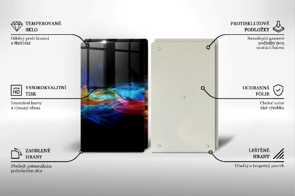 Cache plaque de cuisson Fumée colorée