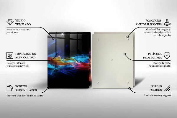 Cache plaque de cuisson Fumée colorée