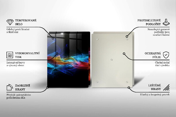 Cache plaque de cuisson Fumée colorée