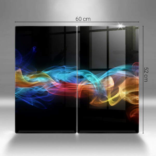 Cache plaque de cuisson Fumée colorée