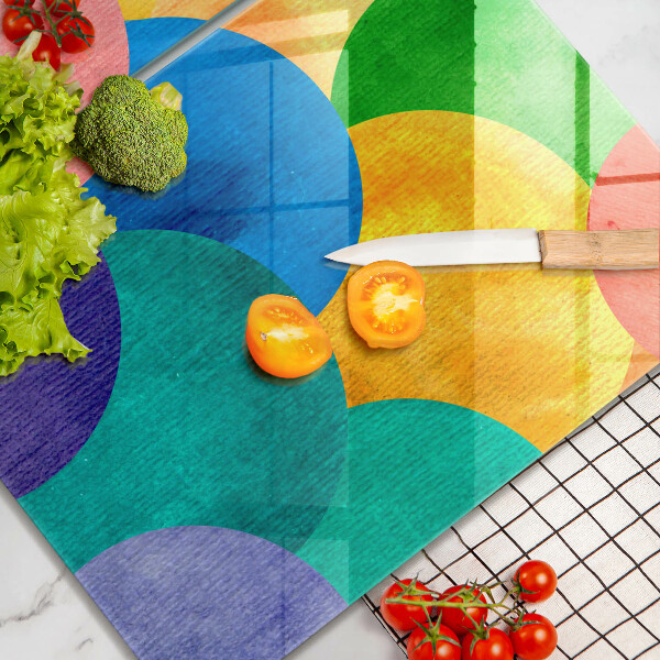 Cache plaque de cuisson Cercles colorés