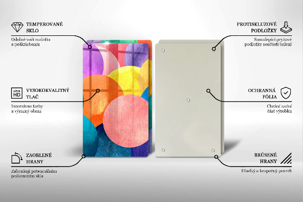 Cache plaque de cuisson Cercles colorés