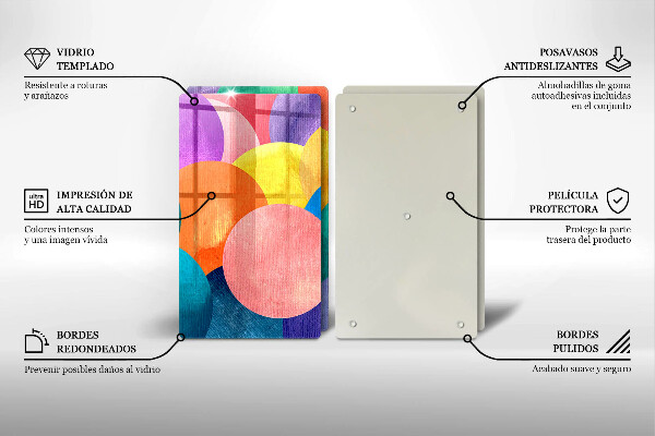 Cache plaque de cuisson Cercles colorés