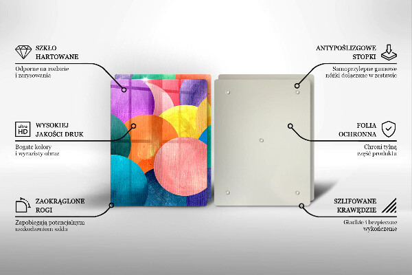 Cache plaque de cuisson Cercles colorés