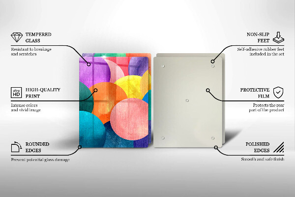 Cache plaque de cuisson Cercles colorés