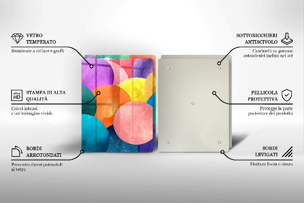 Cache plaque de cuisson Cercles colorés