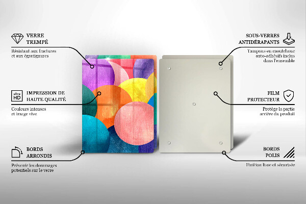 Cache plaque de cuisson Cercles colorés