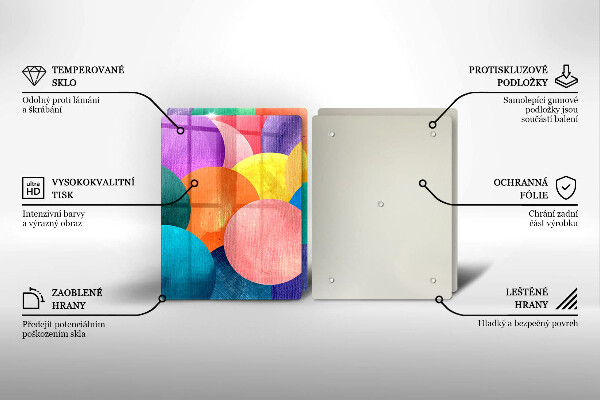 Cache plaque de cuisson Cercles colorés