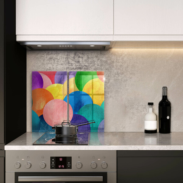Cache plaque de cuisson Cercles colorés