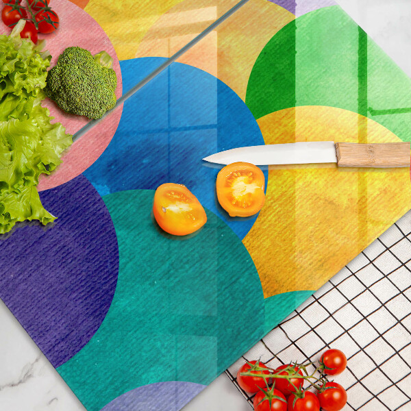 Cache plaque de cuisson Cercles colorés