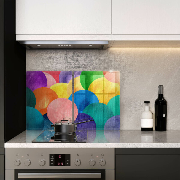 Cache plaque de cuisson Cercles colorés