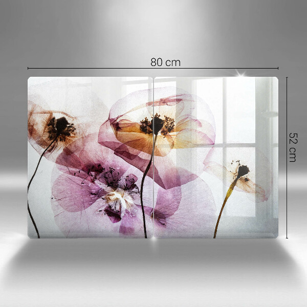 Cache plaque de cuisson Fleurs délicates