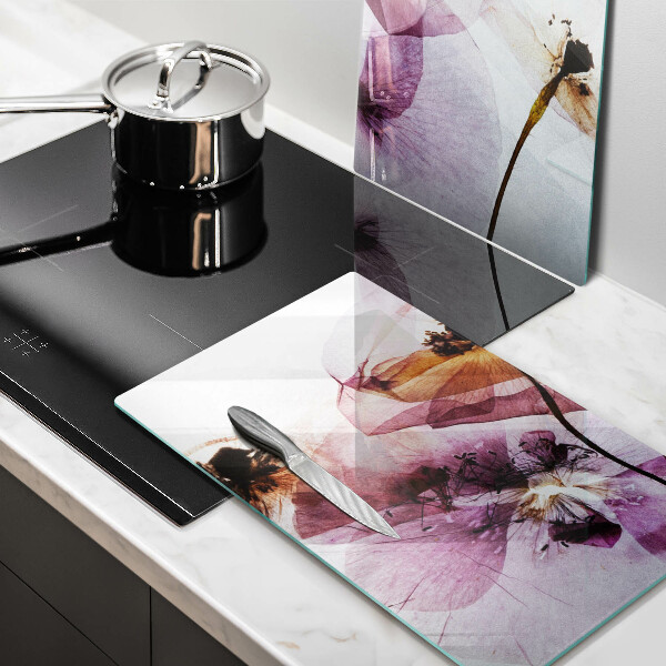 Cache plaque de cuisson Fleurs délicates