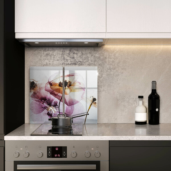 Cache plaque de cuisson Fleurs délicates