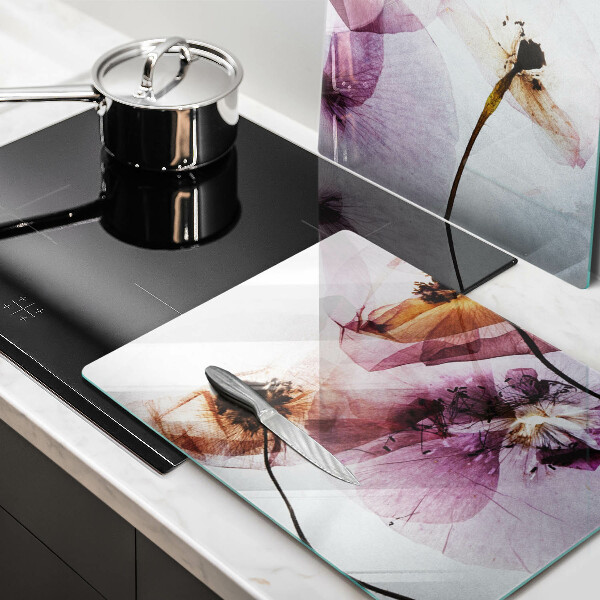 Cache plaque de cuisson Fleurs délicates