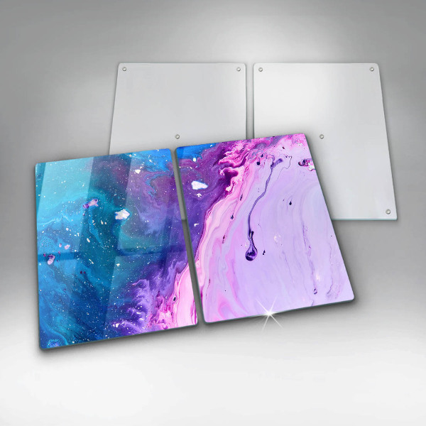 Cache plaque de cuisson Encres d'abstraction