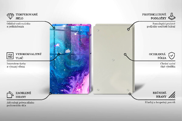 Cache plaque de cuisson Encres d'abstraction