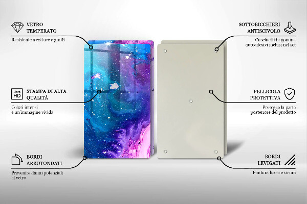 Cache plaque de cuisson Encres d'abstraction