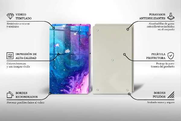 Cache plaque de cuisson Encres d'abstraction