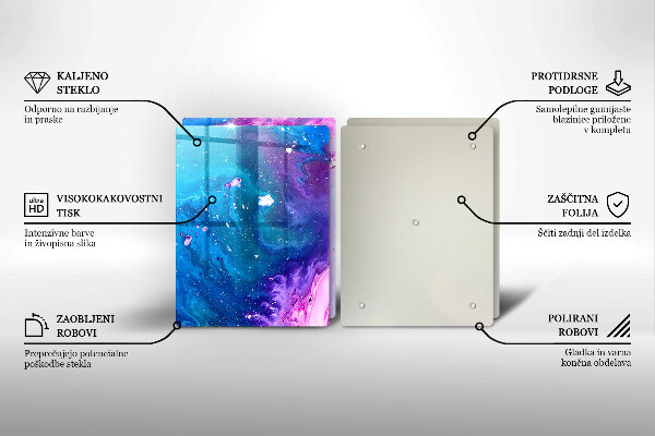 Cache plaque de cuisson Encres d'abstraction