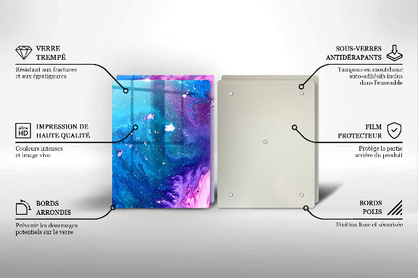 Cache plaque de cuisson Encres d'abstraction