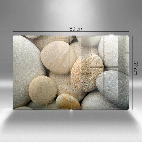 Cache plaque de cuisson Modèle de pierres ovales