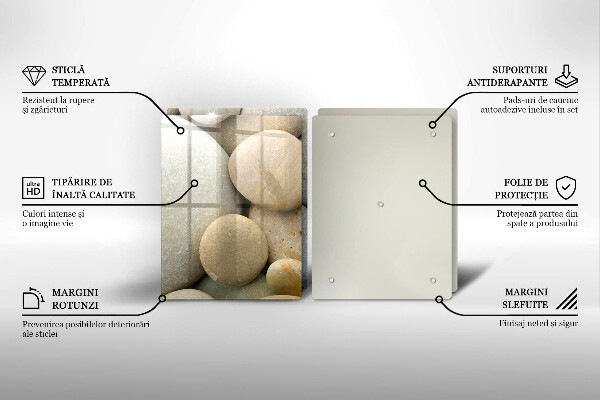 Cache plaque de cuisson Modèle de pierres ovales