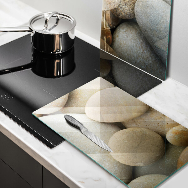 Cache plaque de cuisson Modèle de pierres ovales