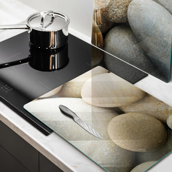 Cache plaque de cuisson Modèle de pierres ovales