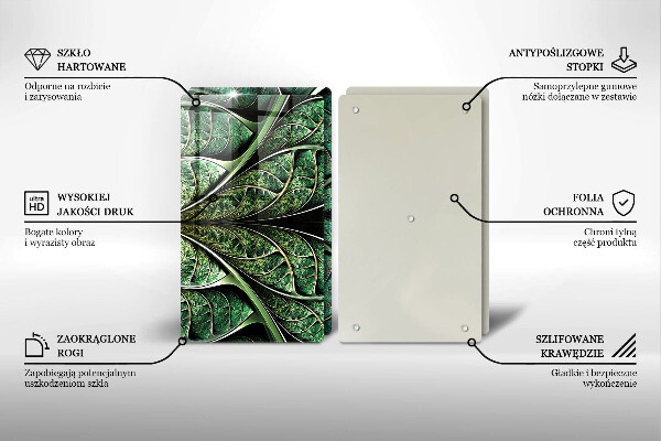 Cache plaque de cuisson Structure des nervures des feuilles