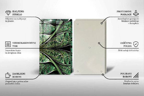 Cache plaque de cuisson Structure des nervures des feuilles