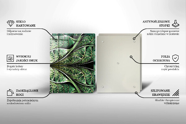 Cache plaque de cuisson Structure des nervures des feuilles