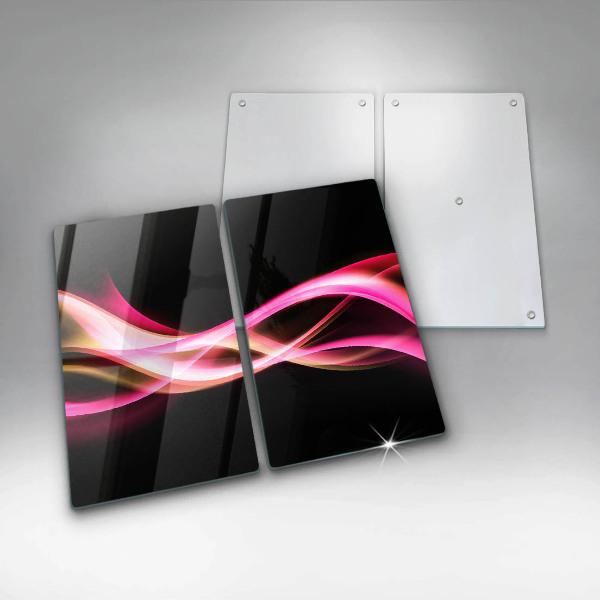 Cache plaque de cuisson Fumée de néon abstraite